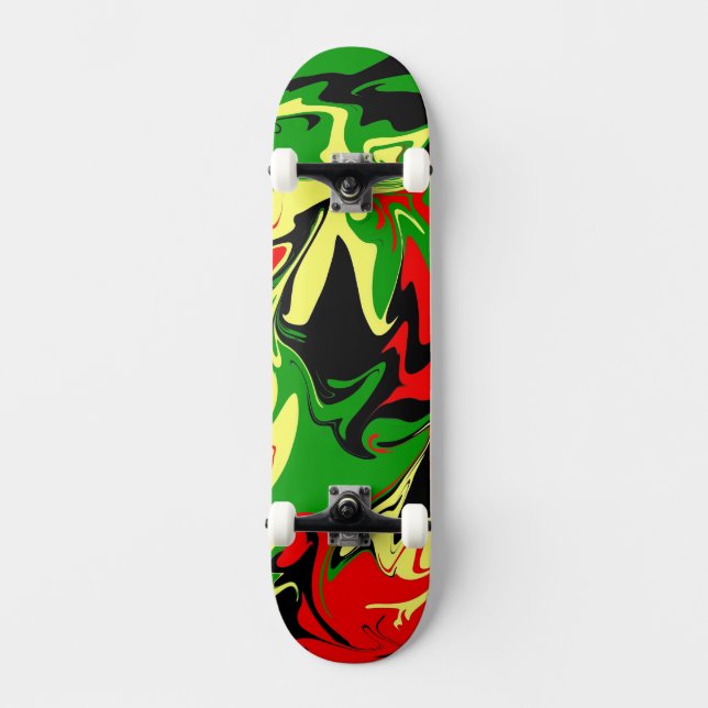 Afrocentriska trådar mini skateboard bräda 18,5 cm (Framsida)