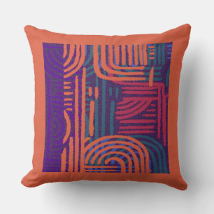Afrocentriskt geometriskt grafiskt motiv kudde
