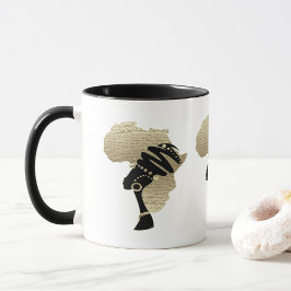 Afrocentriskt kulturarvsdesign • Afrika i guld Mugg