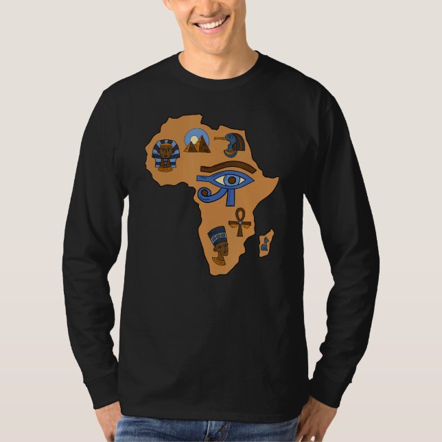 Afrocentrism Black Egyptian Nubians Ankh Afrika Ey T Shirt (Framsida)