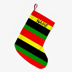 Afrocentrric Stripe Liten Julstrumpa