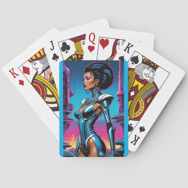 Afrofuturism 4 Ken Gage Sci-Fi Casinokort (Baksidan)