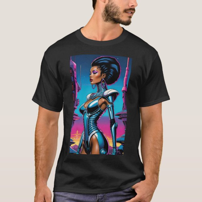 Afrofuturism 4 Ken Gage Sci-Fi T Shirt (Framsida)