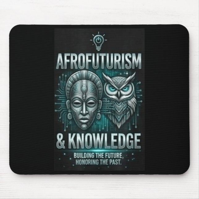 Afrofuturism kunskap afrikansk maskin uggla kretsa musmatta (Framsidan)