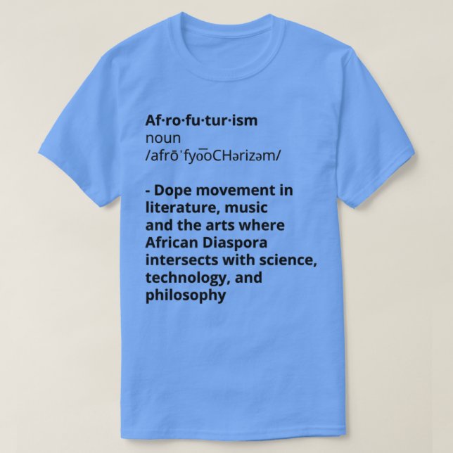 Afrofuturism  t shirt (Design framsida)
