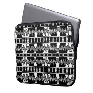 Afrofuturist Mönster Grått Laptop Fodral