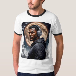 Afrofuturistic Måne Music Vibes Tee