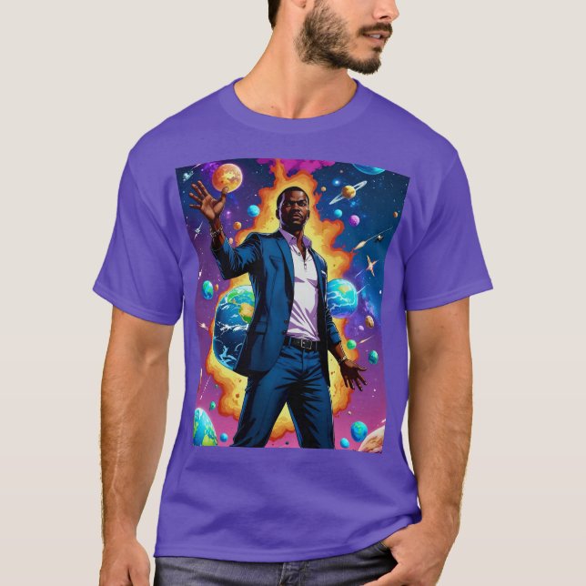 Afrofuturistisk Galaxy Chef Kung Tee (Framsida)