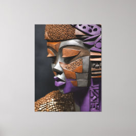 Afrofuturistisk mask canvastryck