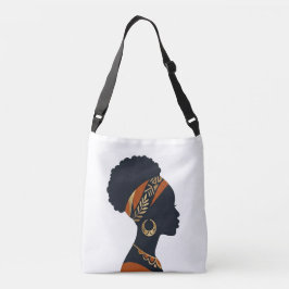 Afrohemisk Drottning Porträtt Cross-Body Tote Axelväska