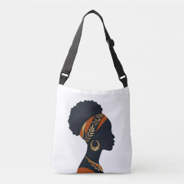 Afrohemisk Drottning Porträtt Cross-Body Tote Axelväska