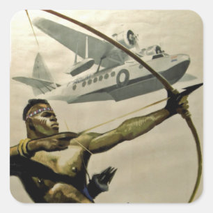 Afromaritime Fyrkantigt Klistermärke
