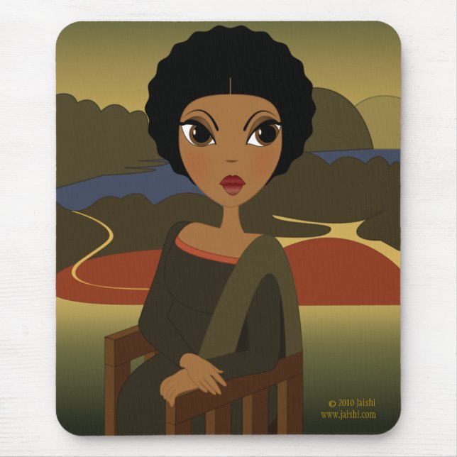 Afro'na Lisa Mousepad Musmatta (Framsidan)