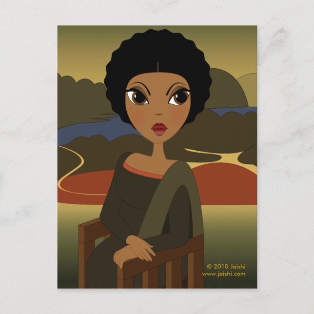 Afro'na Lisa Postcard Vykort (Framsida)