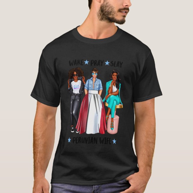 Afroperuansk fru make från Peru T Shirt (Framsida)
