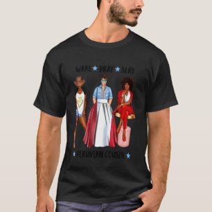 Afroperuansk kusin Kvinnors Flagga i Peru Familj T Shirt