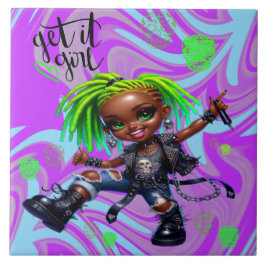 Afropunk Hämta den lilla keramiska plattan Kakelplatta