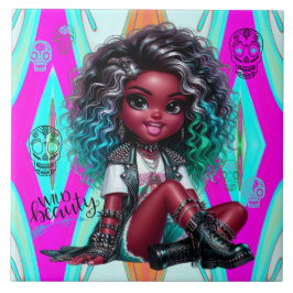 Afropunk Vild Beauty Ceramic Tile Kakelplatta