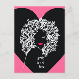Afros Are Love postkort Vykort