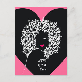 Afros Are Love postkort Vykort
