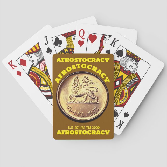 AFROSTOKRATI KORT. Sheriff  Casinokort (Baksidan)
