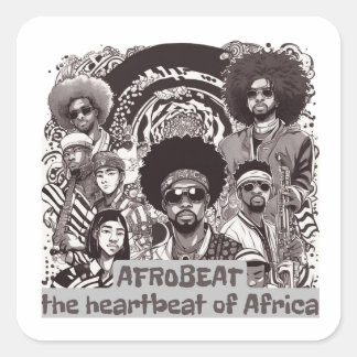 AFROTHET - Afrikans pulsslag Fyrkantigt Klistermärke