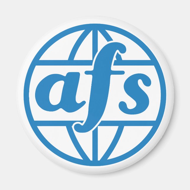 AFS-Logotyp 1972, standard, 24-tums cirkelmagnet Magnet (Framsidan)