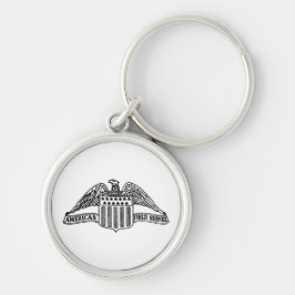 AFS-nyckelkedja Rund Silverfärgad Nyckelring