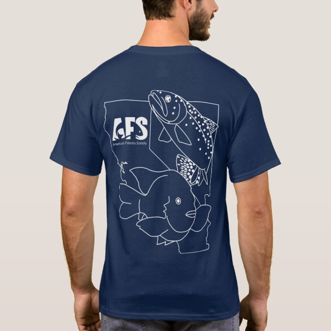 AFS White Tecknad Sans Logotyp T-Shirt (Baksida)