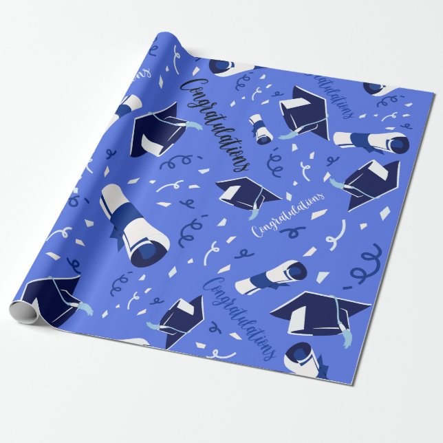 Afsnittspresentpapper Grattis på studenten Presentpapper (Utrullad)