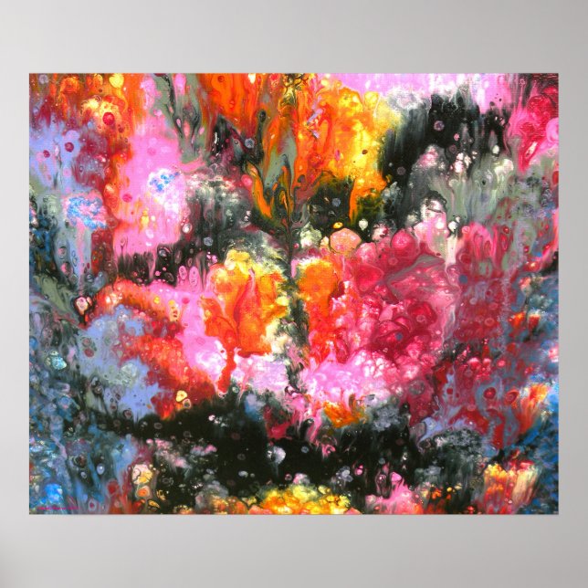 "After rain sunset window", abstract, psychedelic Poster (Framsidan)