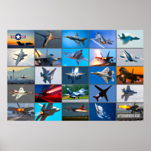 AFTERBURNERS USA! "MONTAGE" POSTER