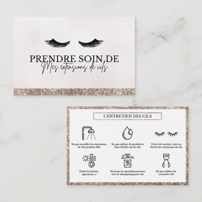 AFTERCARE CILS VISITKORT (Fram/baksida)