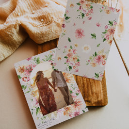 Afterglow Garden Floral Photo Save the Date Spara Datumet