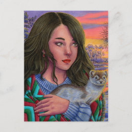 "Afterglow" postcard Helg Vykort