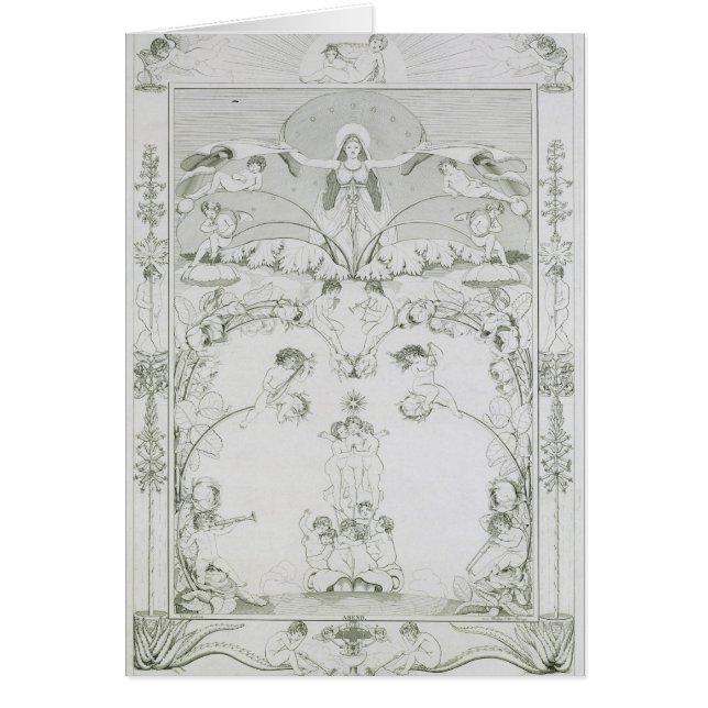 Afton 1805 hälsningskort (Framsidan)