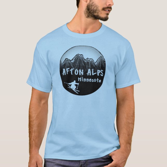 Afton alpernaMinnesota skier Tee Shirt (Framsida)