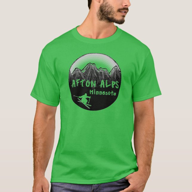 Afton Alpernas Minnesota skier Tee Shirt (Framsida)