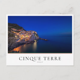 Afton i den Manarola townen, Cinque Terre, italien Vykort