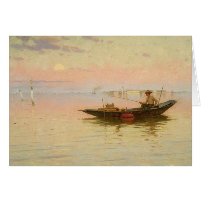 Afton i Venedig Hälsningskort (Framsidan Horizontal)