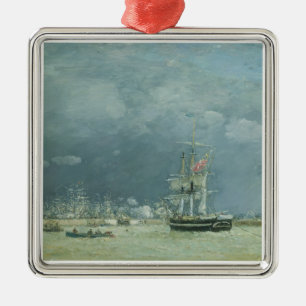 Afton Le Havre, 1866 (olja på kanfas) Julgransprydnad Metall