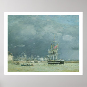 Afton Le Havre, 1866 (olja på kanfas) Poster