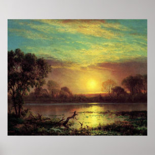 Afton Owens sjö Kalifornien av Albert Bierstadt Poster