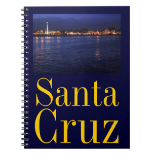 Afton på den Santa Cruz boardwalken Anteckningsbok