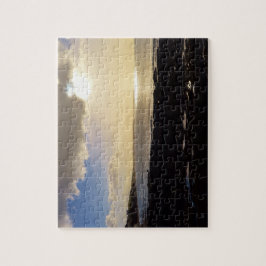 Aftonen beskådar från Porthleven Cornwall England Pussel