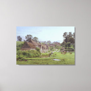 Aftonen i Arlington ror, Bibury, Gloucestershire Canvastryck
