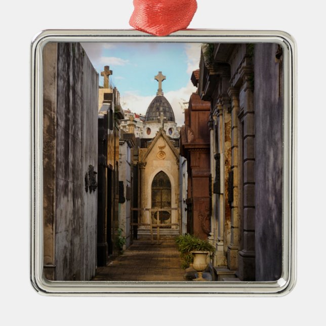 Aftonen tänder i den Recoleta kyrkogården Julgransprydnad Metall (Framsidan)