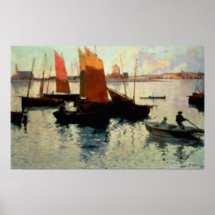 Aftonen tänder på porten av Camaret, 1892 Poster