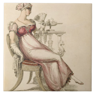 Aftonklänningen eller bollkappan, mode pläterar kakelplatta