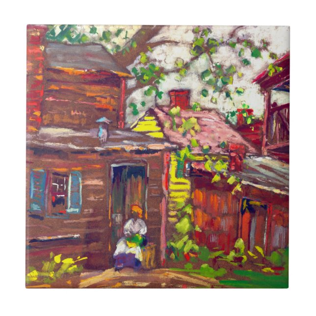 Aftonsyssla 1910 kakelplatta (Framsidan)